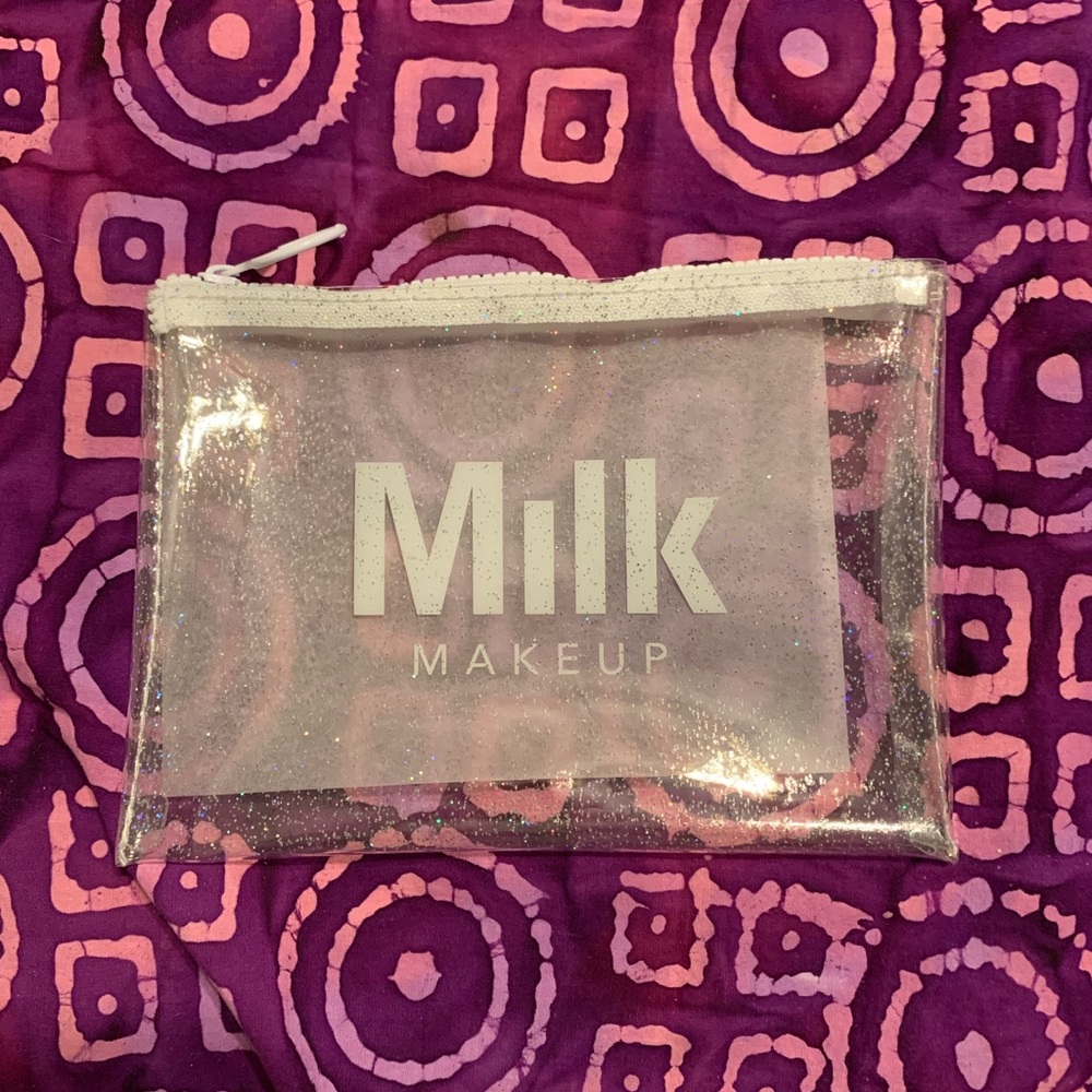 Milk Makeup Sparkly Clear zip makeup bag